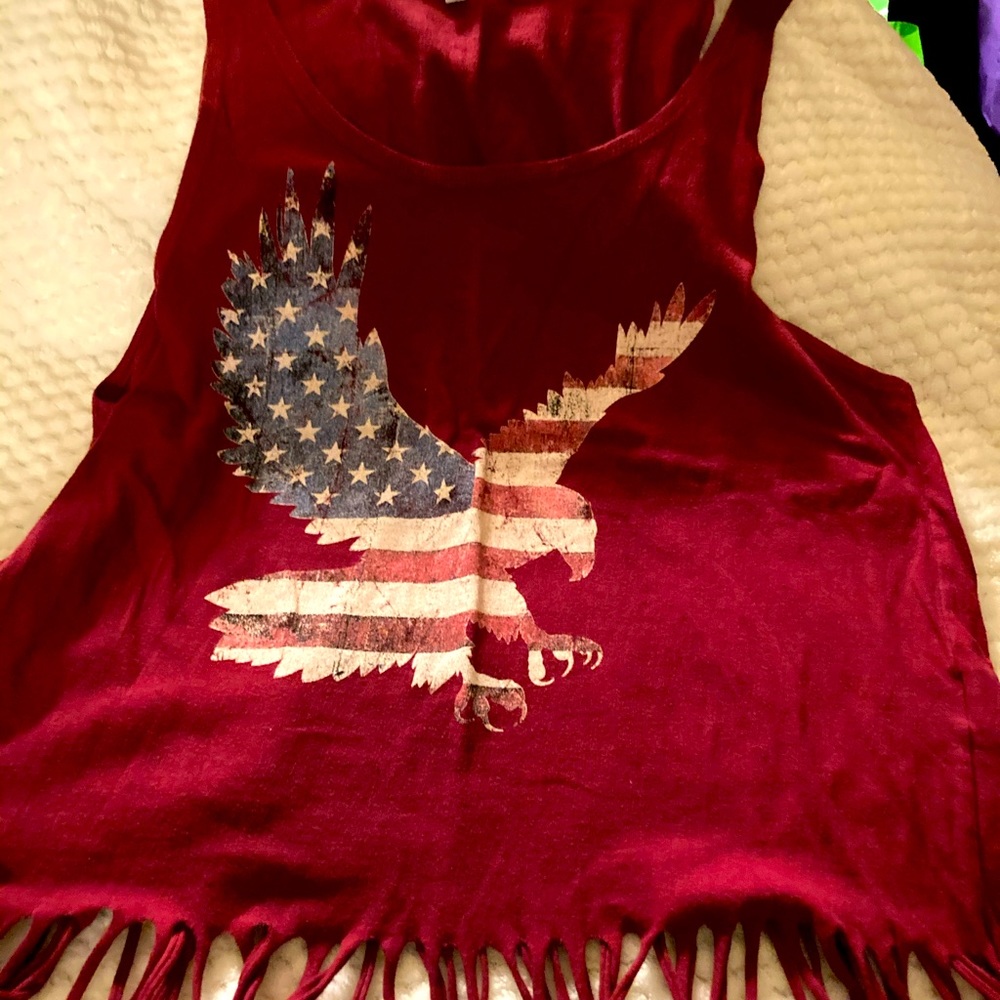 Charlotte Russe crop top with fringes